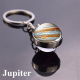 Double Side Glass Ball Key Chain