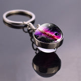 Double Side Glass Ball Key Chain