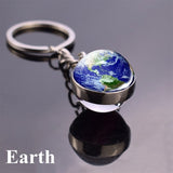 Double Side Glass Ball Key Chain