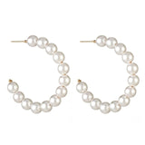Solememo 2019 New Big Circle Round Drop Earrings For Women Simulated Pearl Earring Fashion Jewelry Bijoux  Gifts Wholesale E5478