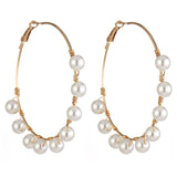 Solememo 2019 New Big Circle Round Drop Earrings For Women Simulated Pearl Earring Fashion Jewelry Bijoux  Gifts Wholesale E5478