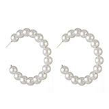 Solememo 2019 New Big Circle Round Drop Earrings For Women Simulated Pearl Earring Fashion Jewelry Bijoux  Gifts Wholesale E5478