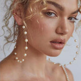 Solememo 2019 New Big Circle Round Drop Earrings For Women Simulated Pearl Earring Fashion Jewelry Bijoux  Gifts Wholesale E5478