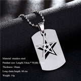 Stainless Steel Mens Necklace Stainless Steel Pendant  Dog Tags Army Nameplate Mens Pendant cross Shaving blade Necklace for men