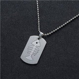 Stainless Steel Mens Necklace Stainless Steel Pendant  Dog Tags Army Nameplate Mens Pendant cross Shaving blade Necklace for men