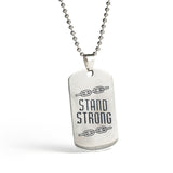 Stainless Steel Mens Necklace Stainless Steel Pendant  Dog Tags Army Nameplate Mens Pendant cross Shaving blade Necklace for men