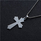 Stainless Steel Mens Necklace Stainless Steel Pendant  Dog Tags Army Nameplate Mens Pendant cross Shaving blade Necklace for men