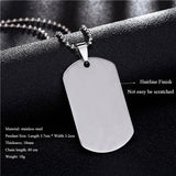 Stainless Steel Mens Necklace Stainless Steel Pendant  Dog Tags Army Nameplate Mens Pendant cross Shaving blade Necklace for men