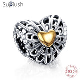 Suplush Bead Charm with Authentic 100% 925 Sterling Silver Fit Pandora Original Charms Bracelet Women DIY Jewelry Macking Gift