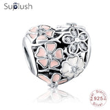 Suplush Bead Charm with Authentic 100% 925 Sterling Silver Fit Pandora Original Charms Bracelet Women DIY Jewelry Macking Gift