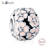 Suplush Bead Charm with Authentic 100% 925 Sterling Silver Fit Pandora Original Charms Bracelet Women DIY Jewelry Macking Gift