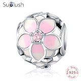 Suplush Bead Charm with Authentic 100% 925 Sterling Silver Fit Pandora Original Charms Bracelet Women DIY Jewelry Macking Gift