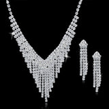 TOUCHEART Wedding Jewellery Set Crystal Bridal Jewelry Sets For Women Long Tassel Statement Necklace/Earrings Set SET150011