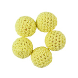 TYRY.HU 10pc/lot Crochet Round Wooden Beads Mix Handmade 16mm ball Can Chew DIY Nursing Jewelry Organic Teething Bracelet beads