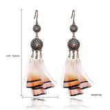 Tassel Dangle Long Earrings For Women Owl Leaf feather earrings Brincos Bijoux Jewelry Wedding Earrings Bride Jewelry