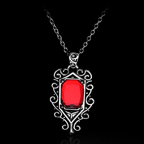 The Mortal Instruments City of Bones Necklace Isabelle Lightwood Angelic Power Red Crystal Pendant Necklaces For Women Men Gifts