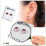 Titanium Steel 10 Color Cubic Zirconia Crystal Without Pierced Ears Earrings Health Magnet Clip Earrings For Women Men C00006