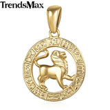 Trendsmax 12 Zodiac Sign Constellations Pendants Necklaces For Women Men 585 Rose Gold Male Jewelry Fashion Birthday Gifts GPM16