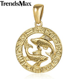 Trendsmax 12 Zodiac Sign Constellations Pendants Necklaces For Women Men 585 Rose Gold Male Jewelry Fashion Birthday Gifts GPM16