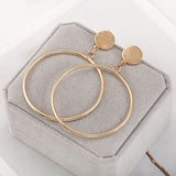 Trendy Simple Design Geometric Earrings Women Rhinestone Acrylic Metal Drop Earrings Square Round Hand Star Earrings Pendientes