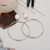 Trendy Simple Design Geometric Earrings Women Rhinestone Acrylic Metal Drop Earrings Square Round Hand Star Earrings Pendientes