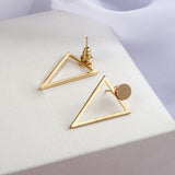 Trendy Simple Design Geometric Earrings Women Rhinestone Acrylic Metal Drop Earrings Square Round Hand Star Earrings Pendientes