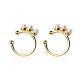 Trustdavis 100% 925 Sterling Silver Shining CZ Ear Cuff Clip on Earrings for Women Girl Without Piercing Earings Jewelry DA372