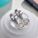 UNB 2017 New Women Men's Stainless Steel Dropping Earrings Black/Silver Color Cross Gothic Punk Rock Style Pendientes Mujer Moda