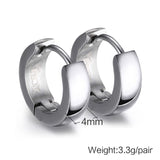 VNOX Cute Hoop Earrings for Men Punk Stainless Steel Huggie Small Earrings 4 Color