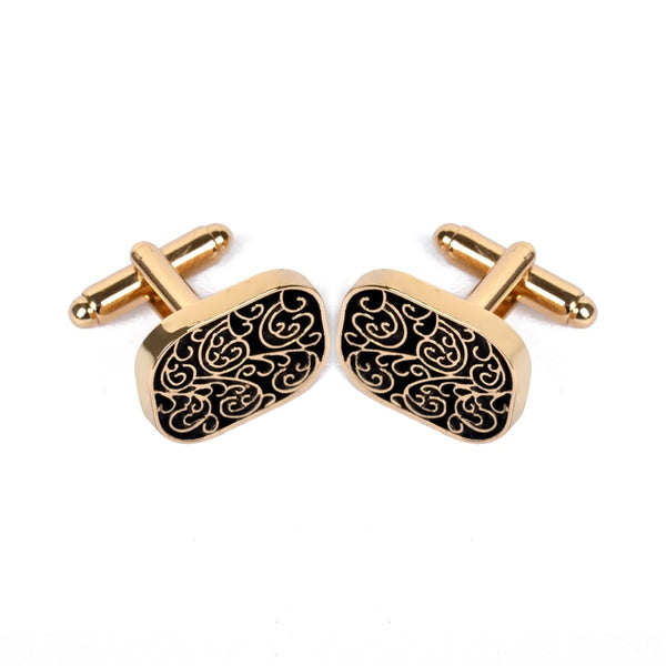 Vintage Cufflink For Men Jewelry Shirt Cufflinks Brand Cuff Buttons Gold Color Cuff Link High Quality Pattern Wedding Jewelry