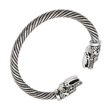 Vintage Gold Silver Teen Wolf Bangles Indian Jewelry Viking Bracelet Men Wristband Cuff Bracelets For Women Fashion Accessories