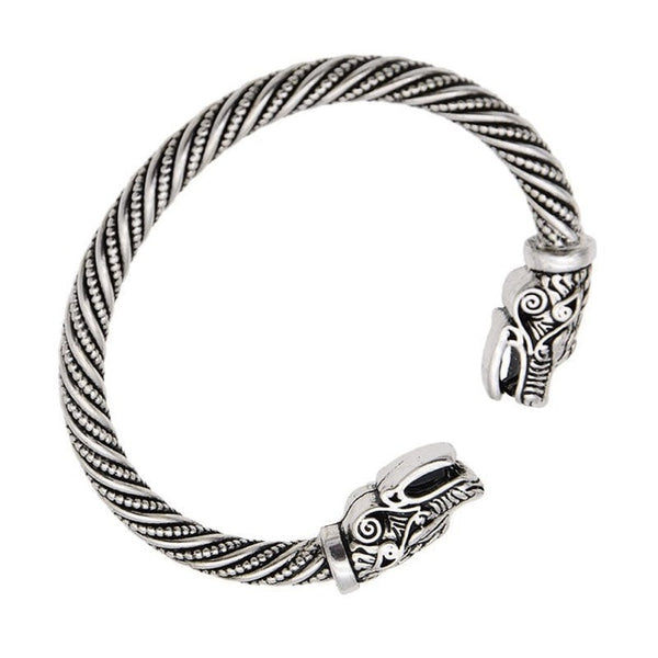 Vintage Gold Silver Teen Wolf Bangles Indian Jewelry Viking Bracelet Men Wristband Cuff Bracelets For Women Fashion Accessories