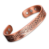 Vinterly Pure Copper Bracelet Men Energy Magnetic Adjustable Cuff Bracelet Femme Vintage Viking Wide Bracelets Bangles For Women