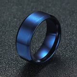 Vnox 6mm/ 8mm Classic Wedding Ring for Men Women Gold / Blue / Silver Color Stainless Steel US size