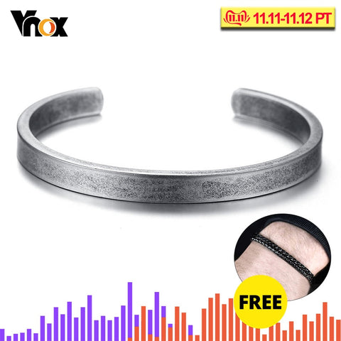 Vnox Retro Vintage Viking Cuff Bracelet & Bangle for Men Women Pulseras Hombre Stainless Steel Classic Unisex Jewelry Multi Size