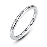 WOSTU Hot Sale 925  Sterling Silver Rings For Women European Original Wedding Fashion Brand Ring Jewelry Gift
