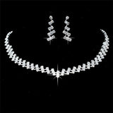 Wedding Jewelry Crystal Bridal Gifts Choker Necklace Earrings Set Wedding Jewelry Sets Brides Hot Selling Wedding Jewelry Sets