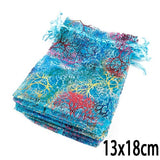 Wholesale 10/20/50Pcs 4 Sizes Drawstring Organza Bags White&Colorful Jewelry Packaging Bags Wedding Gift Bags Jewelry Pouches