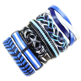 Wholesale 10PCS/lot (Random 10pcs ) Mix Styles Braided Bracelets Or 6pcs Leather Bracelets For Men Wrap Bangle Party Gifts  MX5