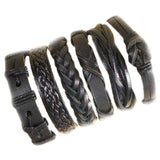 Wholesale 10PCS/lot (Random 10pcs ) Mix Styles Braided Bracelets Or 6pcs Leather Bracelets For Men Wrap Bangle Party Gifts  MX5