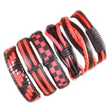 Wholesale 10PCS/lot (Random 10pcs ) Mix Styles Braided Bracelets Or 6pcs Leather Bracelets For Men Wrap Bangle Party Gifts  MX5