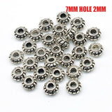 Wholesale Price 100pcs/lot Flower Metal Zinc Alloy Spacer beads For Silver Plated Loose Bead DIY Jewelry Bracelet Making