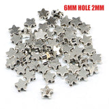 Wholesale Price 100pcs/lot Flower Metal Zinc Alloy Spacer beads For Silver Plated Loose Bead DIY Jewelry Bracelet Making