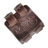 Wide Genuine Leather Cuff Wrap Bracelets Punk Rock Vintage Men's Bangles Leather Bracelet For Men Women Jewelry Accessories