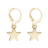 Wild&Free New Tiny Hoop Earrings For Women Girl Gold Cartilage Hoop Earrings jewelry Heart Cross Star Triangle Charm Earring