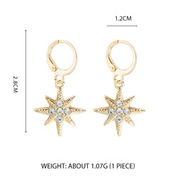 Wild&Free Star Hoop Earrings for Women Gold Coin Cross Small Eyes Tiny Huggie Hoops Earrings With Rhinestones Minimalist Jewelry