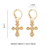 Wild&Free Star Hoop Earrings for Women Gold Coin Cross Small Eyes Tiny Huggie Hoops Earrings With Rhinestones Minimalist Jewelry