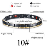 Women Men Health Care Germanium Magnetic Bracelet for Arthritis and Carpal Tunnel 316L Stainless Steel Power Therapy Bangles