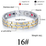 Women Men Health Care Germanium Magnetic Bracelet for Arthritis and Carpal Tunnel 316L Stainless Steel Power Therapy Bangles