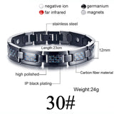 Women Men Health Care Germanium Magnetic Bracelet for Arthritis and Carpal Tunnel 316L Stainless Steel Power Therapy Bangles